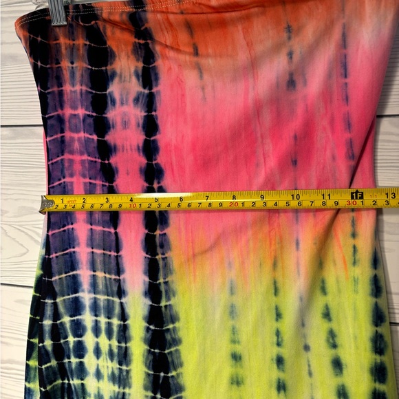 SHEIN Strapless Tye Dye Colorful Bodycon Dress or Beach Cover Up - Size Medium - Picture 2 of 6